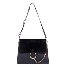 CHLOÉ FAYE LARGE SMOOTH CALFSKIN HANDBAG