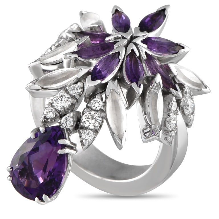 PASQUALE BRUNI 18K GOLD,DIAMOND, AMETHYST RING (1 of 4)