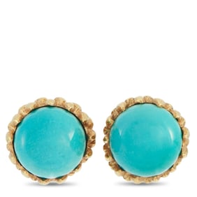 TIFFANY & CO. SCHLUMBERGER 18K TURQUOIS EARRINGS