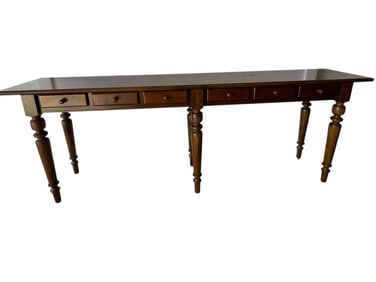 SOLID WOOD CONSOLE / SOFA TABLE WITH DRAWERS 84"