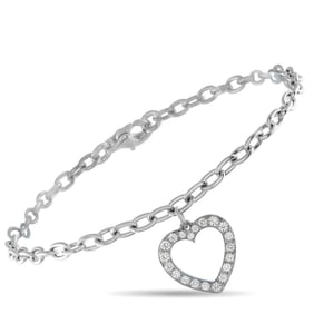 TIFFANY & CO. PLATINUM DIAMOND HEART BRACELET