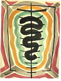 AFTER MAN RAY SIGNED LITHOGRAPH PRINT 22"