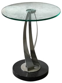 GIGI SCULPTURTAL METAL ACCENT TABLE 22"