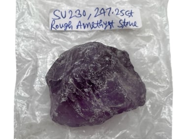 LARGE ROUGH AMETHYST STONE APPROX 247.25 CARATS