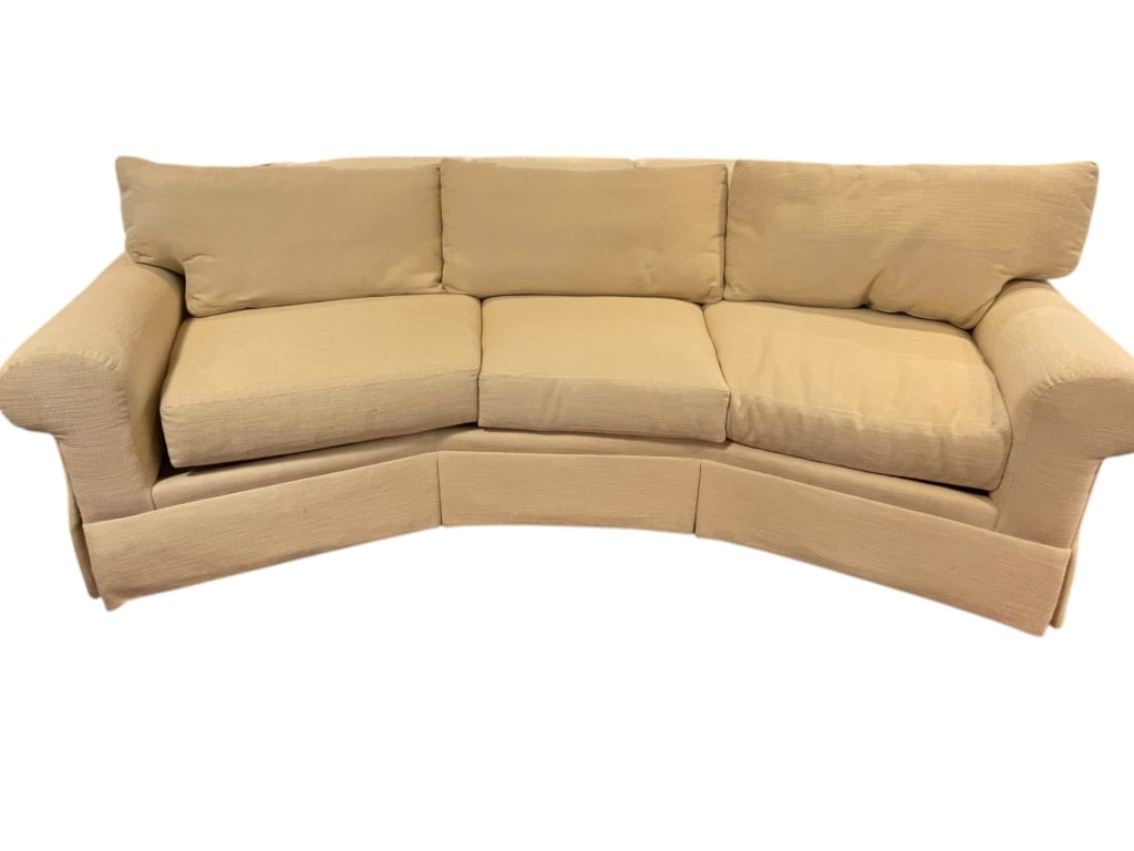 CENTURY FURNITURE CURVED UPHOLSTERED SOFA (1 of 7)