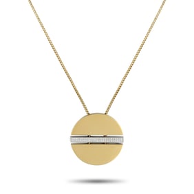 MOVADO 18K YELLOW GOLD 0.25CT DIAMOND NECKLACE