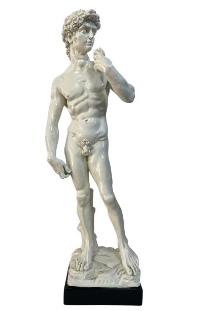 REPLICA MICHELANGELO'S DAVID SCULPTURE 27" (1 of 8)