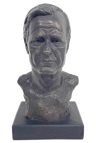 BRONZED FINISH BUST OF GEORGE H. W. BUSH 13" (1 of 5)
