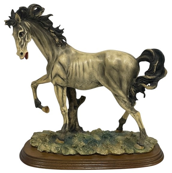 SCAGGIARI SIGNED ALABASTER HORSE SCULPTURE 11" (1 of 4)