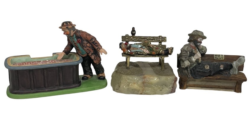 GROUP OF CIRCUS-THEMED FIGURAL SCULPTURES (1 of 9)