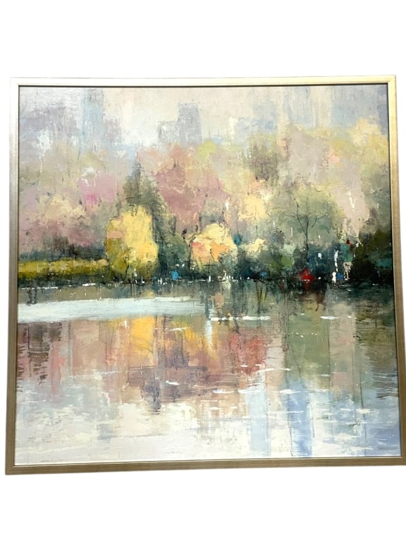 ABSTRACT LANDSCAPE TEXTURED FRAMED PRINT 47" (1 of 5)