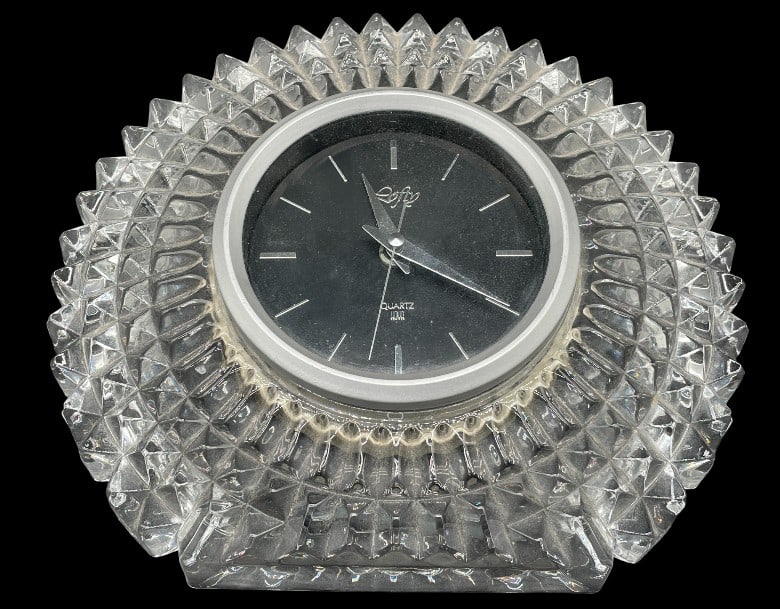 HOYA LOFTY CRYSTAL QUARTZ CLOCK 10" (1 of 8)