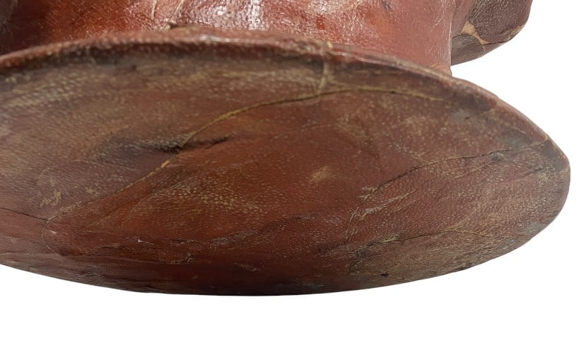 LEATHER-WRAPPED HORSE HEAD SCULPTURE 26" - 4