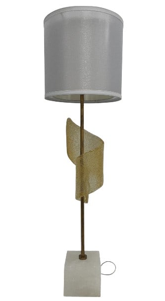 MODERN SCULPTURAL TABLE LAMP WITH SHADE 37" (1 of 5)