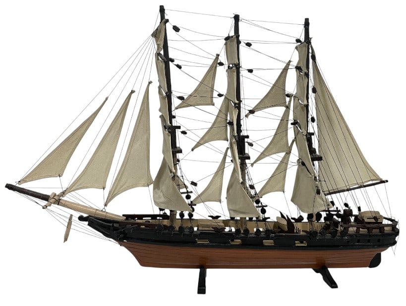 MODEL OF A THREE-MASTED SAILING SHIP 29" (1 of 6)