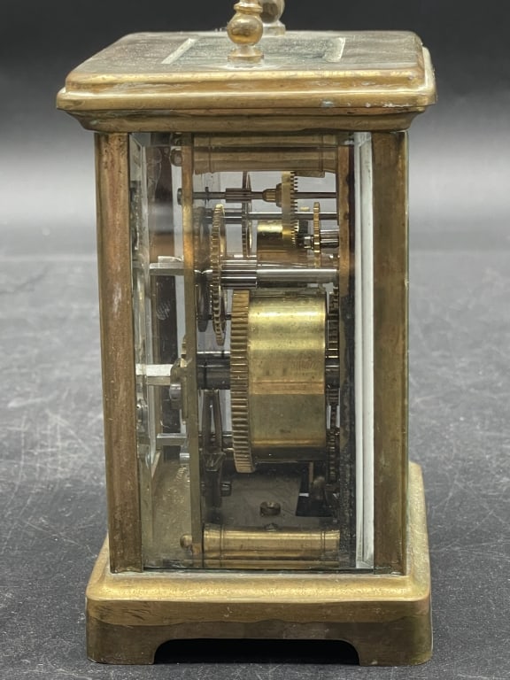 FRENCH BRASS CARRIAGE CLOCK 6" - 7