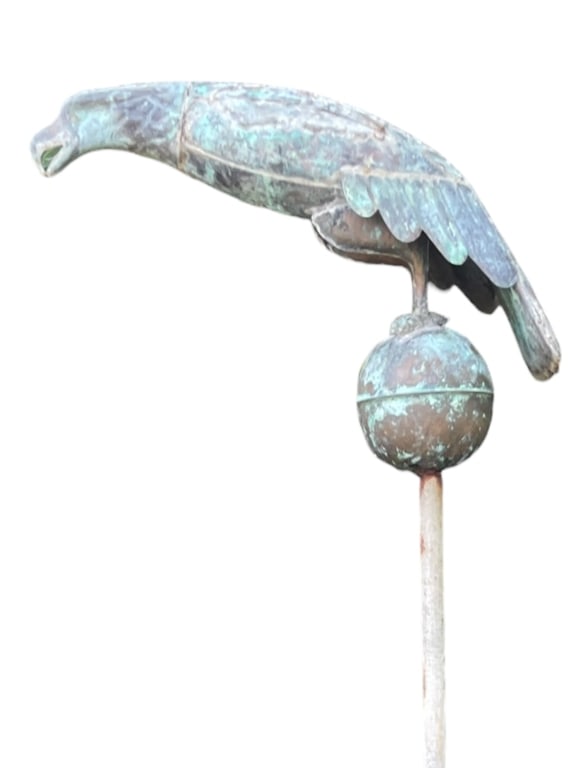 VINTAGE COPPER EAGLE PATINATED WEATHERVANE 59" (1 of 6)