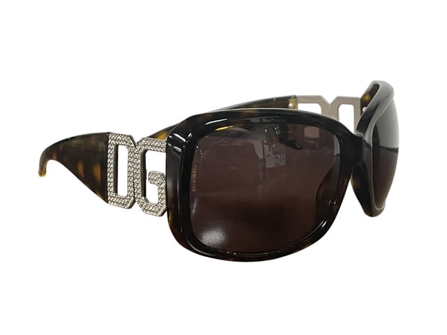 D&G DOLCE GABBANA OVERSIZED CRYSTAL DG SUNGLASSES (1 of 8)