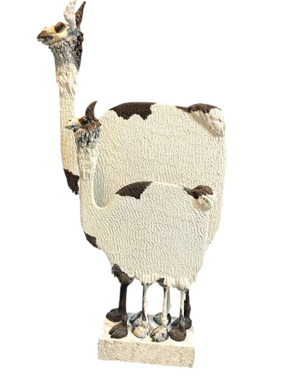 TODD WARNER MIXED MEDA LLAMA SCULPTURE 70" (1 of 10)