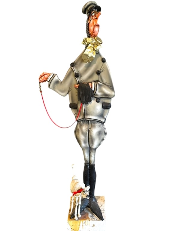 ATTR. TODD WARNER GENT W DOG SCULPTURE 66" (1 of 11)