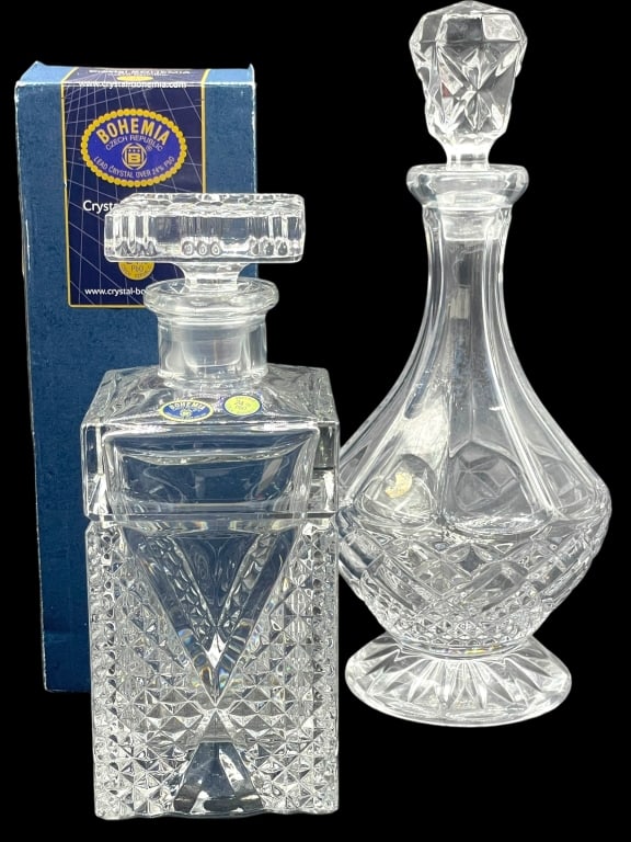 BOHEMIA CZECH REPUBLIC LEAD CRYSTAL DECANTERS (1 of 7)