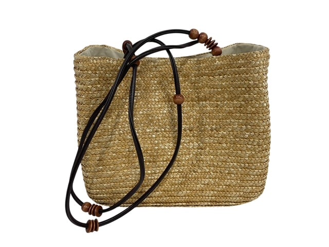 VINTAGE STRAW BAY NATURAL BOX SHAPED VACAY PURSE (1 of 10)