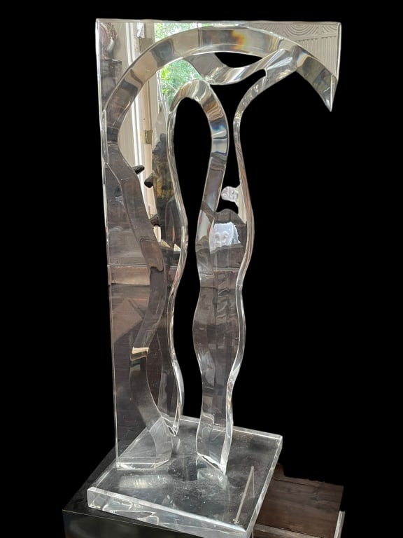 VAN TEAL ABSTRACT LUCITE SCULPTURE 37" (1 of 7)