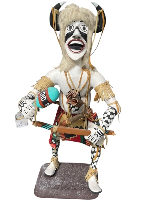 LARGE NATIVE AMERICAN BUFFALO DANCER KACHINA 22" (1 of 4)