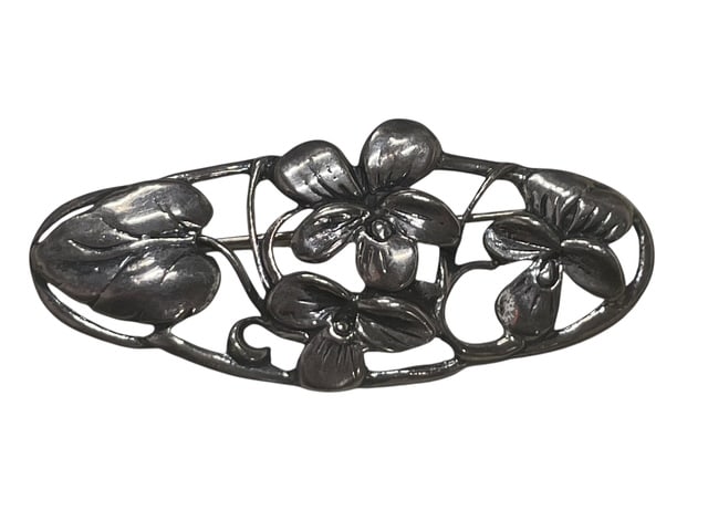 VINTAGE DANECRAFT STERLING SILVER FLOWER LOVE PIN (1 of 6)