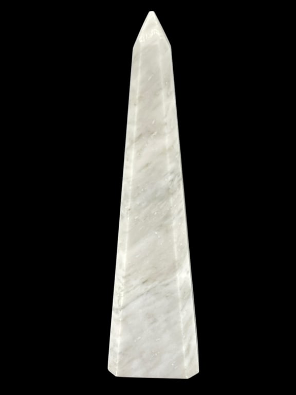 POLISHED MARBLE DECORATIVE OBELISK SCULPTURE 12" (1 of 6)