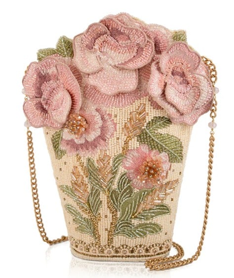 NEW MARY FRANCES PINK FLORAL BEADED CROSSBODY (1 of 4)