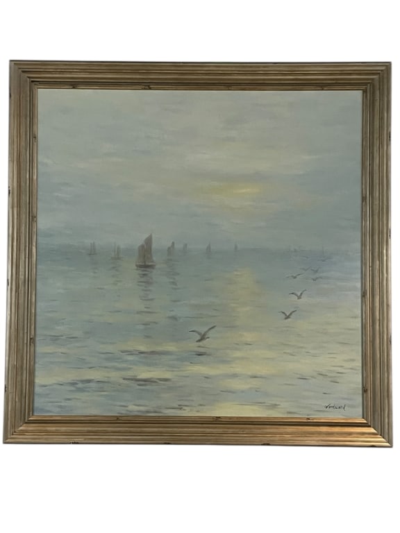 SEASCAPE COASTAL GICLEE PRINT ON CANVAS 56" (1 of 4)