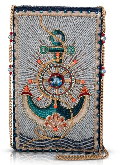 NEW MARY FRANCES KEEP IT STEADY CROSSBODY: Set sail in style with this stunning beaded anchor crossbody! Perfect for seaside adventures or everyday exploring, this purse keeps your look anchored in elegance. • Approximate Dimensions: 5 x