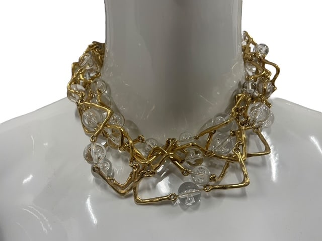 BICHE DE BERE GOLD & LUCITE CHAIN CONVERTIBLE STDS (1 of 8)