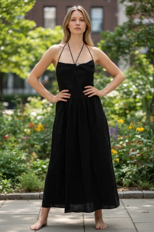 NEW VINCE DESIGNER $445 BLACK COTTON SUN DRESS: - NEW WITH TAGS - Designer Vince label purchased at Nordstroms - Retail value $445 - Size LARGE on tag, fits well up to 44" bust with smocking on back - 52" in length - stunning dress - see all pictur