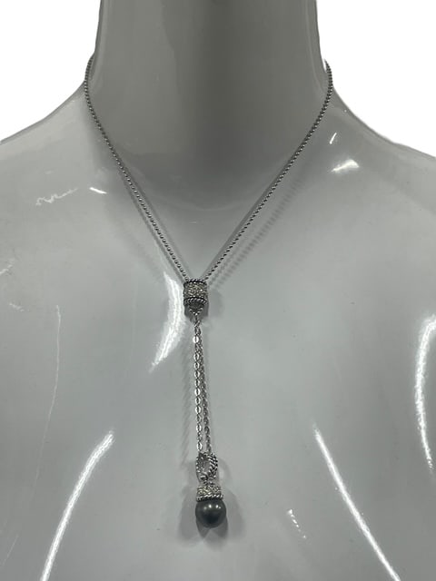 BLACK TAHITIAN PEARL DESIGNER FLAPPER STYLE CHOKER (1 of 4)