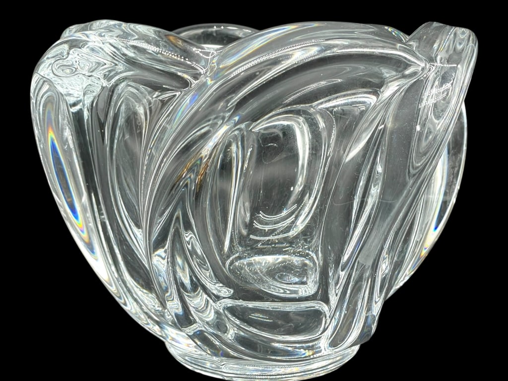 ART DECO ART VANNES-LE-CHATEL CRYSTAL BOWL 6" (1 of 5)