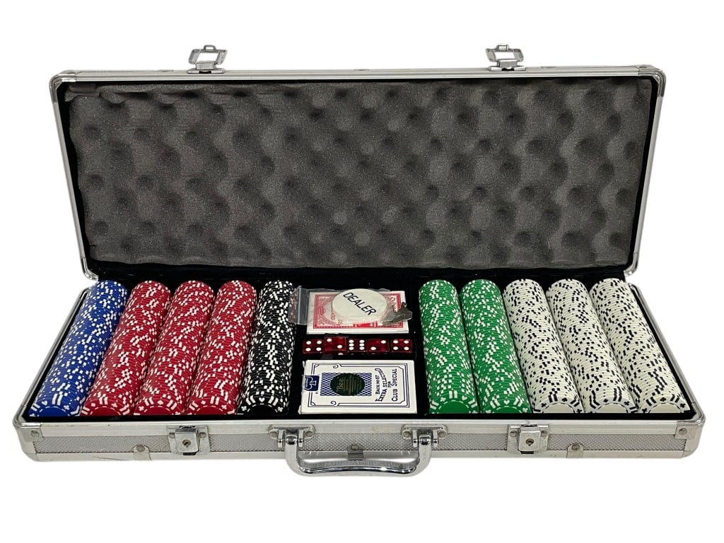 PROFESSIONAL ALUMINUM CASE POKER CHIP SET (1 of 8)
