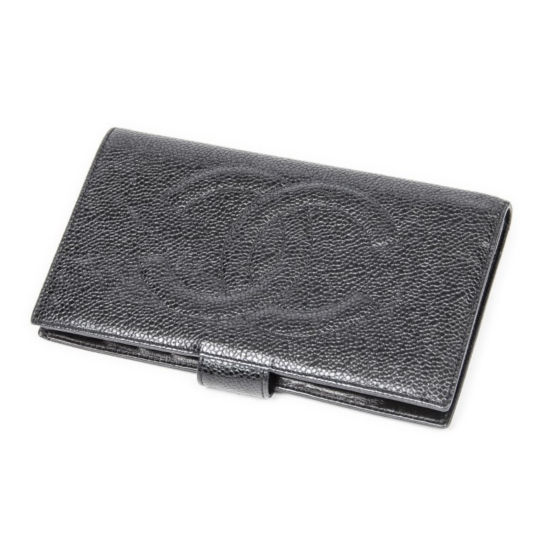 CHANEL CC TIMELESS BLACK CAVIAIR FRENCH WALLET: *For ALTERNATIVE SHIPPING QUOTES, please visit www.dejavuauctionshipping.com* Chanel CC Timeless French Purse Wallet Black Caviar Leather Gold * COLOR: Black * PRODUCTION CODE: 4042698 (1996-1997) * I