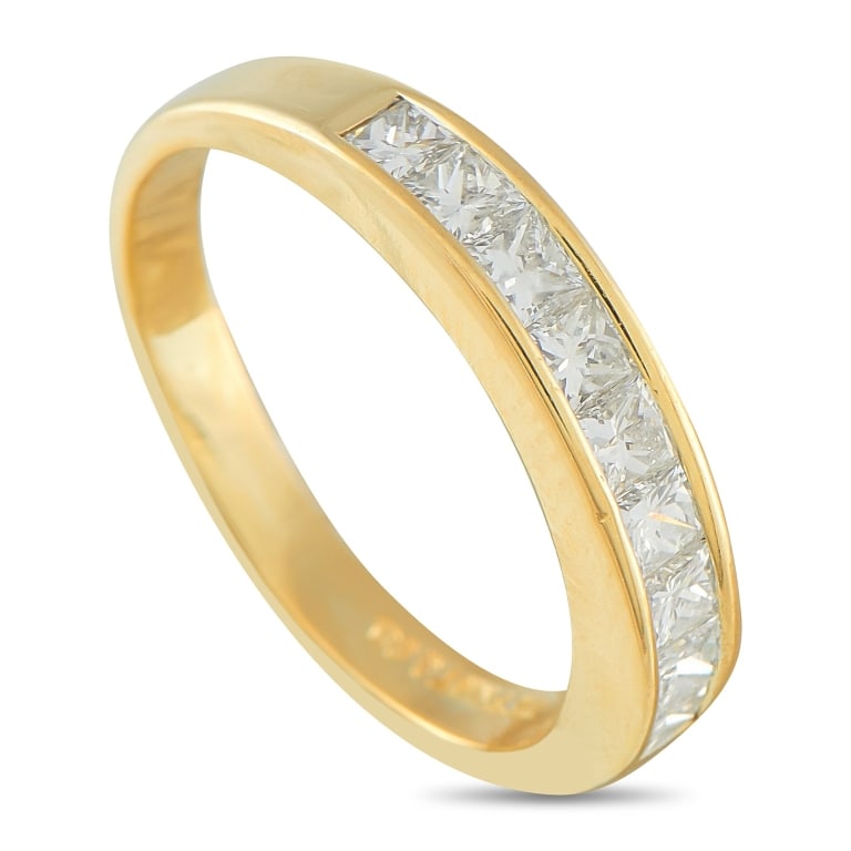 TIFFANY & CO. 18K YELLOW GOLD 0.81CT DIAMOND BAND (1 of 6)