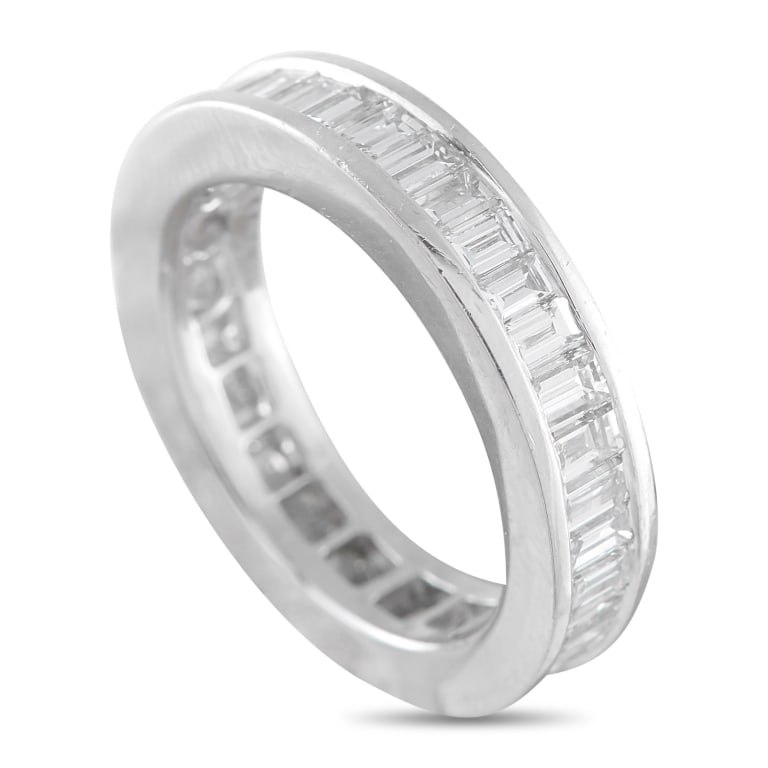 PLATINUM 2.75CT DIAMOND ETERNITY BAND SIZE 6 (1 of 4)