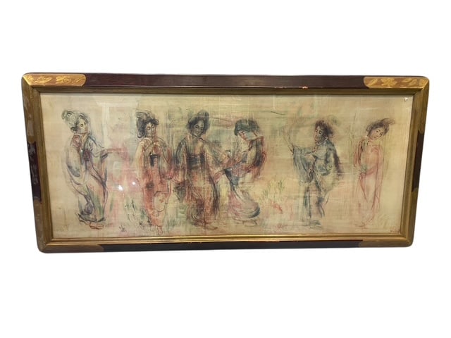 EDNA HIBEL "6 GEISHA GIRLS" SIGNED LITHOGRAPH FRMD (1 of 16)