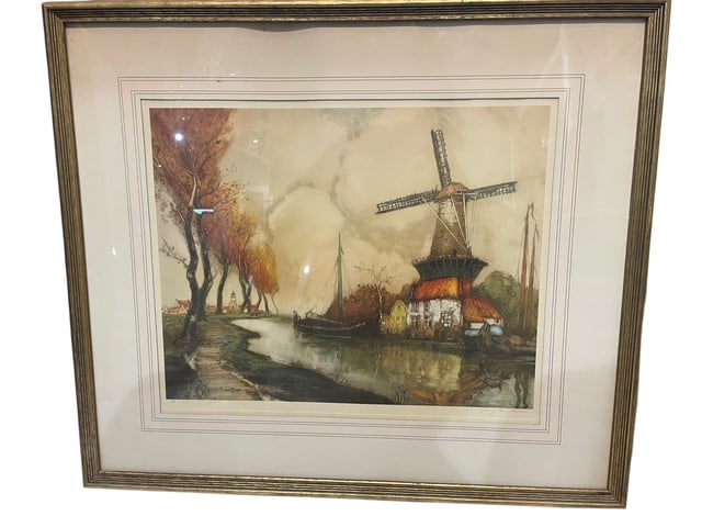 "THE RIVER IN FLANDERS" COLOR ETCHING J VAN SANTEN (1 of 11)
