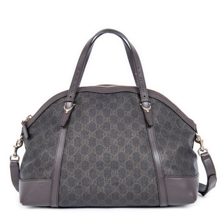 GUCCI DOME SHOPPING TOTE DARK BROWN SUPREME COATE (1 of 10)