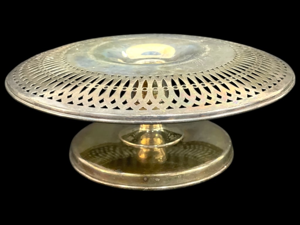 STERLING SILVER PIERCED PEDESTAL COMPOTE 310G (1 of 7)