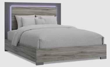 FABELLI ITALY MODERN QUEEN BED W LIGHTED HEADBOARD (1 of 2)