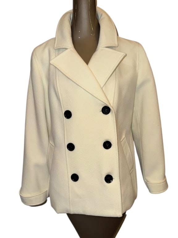 VINTAGE DANA BUCHMAN CREAM JACKET SZ L (1 of 5)