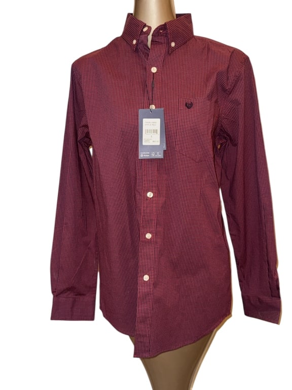 NWT RALPH LAUREN CHAPS RED BTTON DOWN SHIRT SZ S: NWT RALPH LAUREN CHAPS RED BTTON DOWN SHIRT SZ S