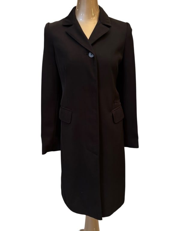 HILARY RADLEY FITTED BLACK COATDRESS SZ 4 (1 of 4)