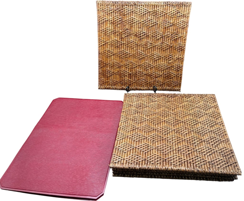 PIER 1 IMPORTS HAND-WOVEN RATTAN PLACEMAT COLLECTN (1 of 2)